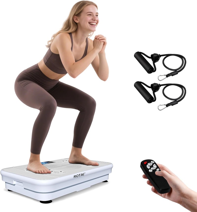 ROTAI Shake Plate Vibration Exercise Machine for Lymphatic Drainage Massager & Weight Loss, 400 lbs Capacity Whole Body Vibrating Plate Workout for Women and Men - Image 1